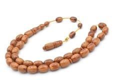 Enes Abdo İmzalı Kapsül Kesim Kahverengi Çekoslavak Katalin Tesbih