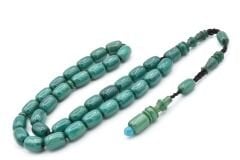 Hakkı Usta İmzalı Kapsül Kesim İri Boy Mavi Katalin Tesbih