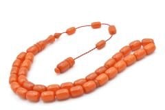 USTA İŞİ SİSTEMLİ KAPSÜL KESİM TURUNCU SIKMA KEHRİBAR TESBİH 092