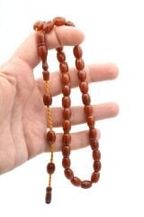 USTA İŞİ SİSTEMLİ BEYZİ KESİM ÇUBUK MALZEME SARI SIKMA KEHRİBAR TESBİH 118