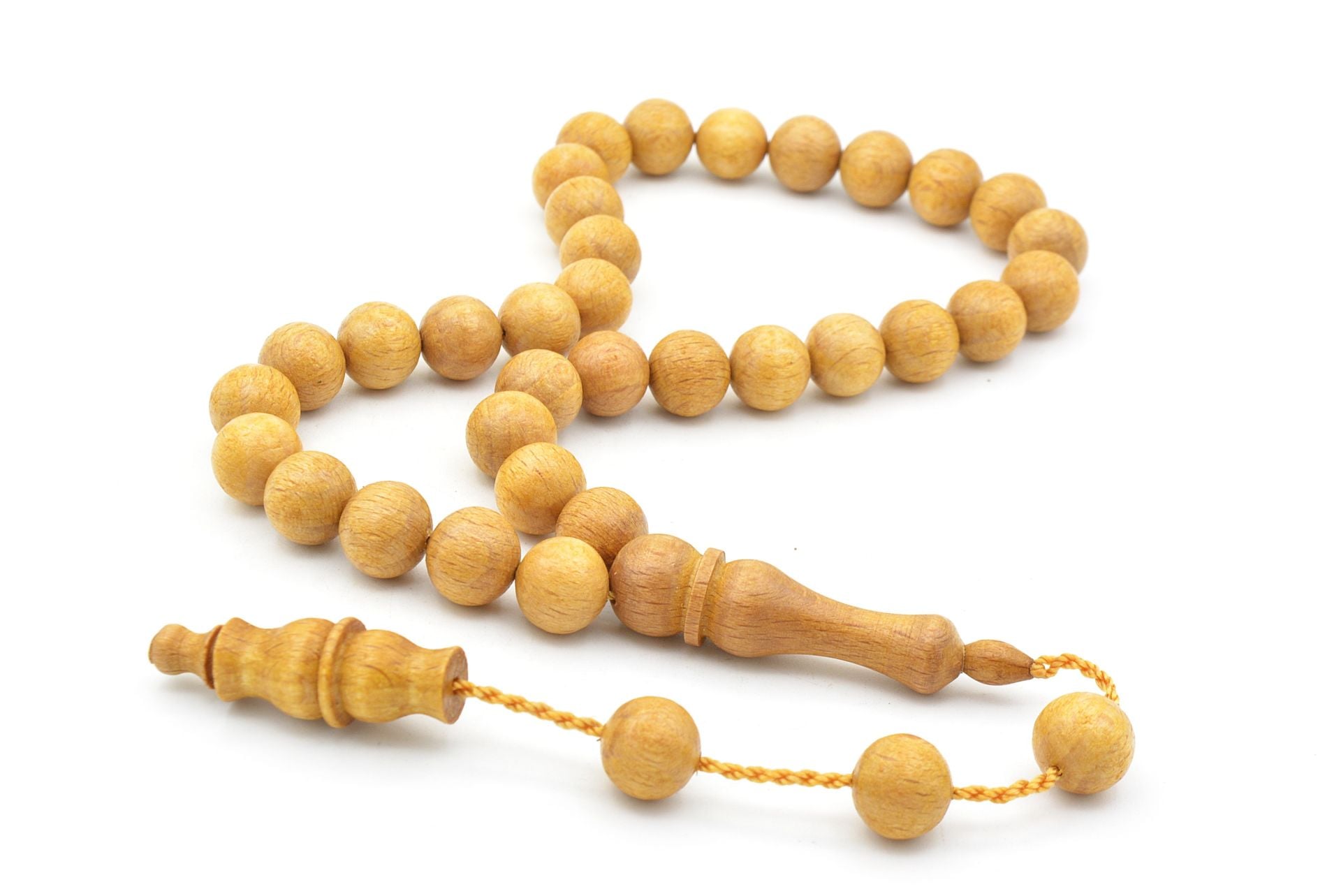 Usta İşi Sistemli Küre Kesim İri Boy Kayın Ağacı Tesbih