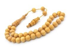 Usta İşi Sistemli Küre Kesim İri Boy Kayın Ağacı Tesbih