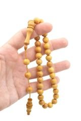 Usta İşi Sistemli Küre Kesim İri Boy Kayın Ağacı Tesbih