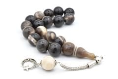 Kamçılı Küre Kesim Bufalo Boynuzu Efe Maskot Tesbih 14 Mm