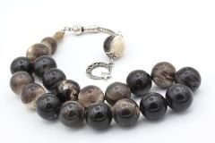 Kamçılı Küre Kesim Bufalo Boynuzu Efe Maskot Tesbih 14 Mm