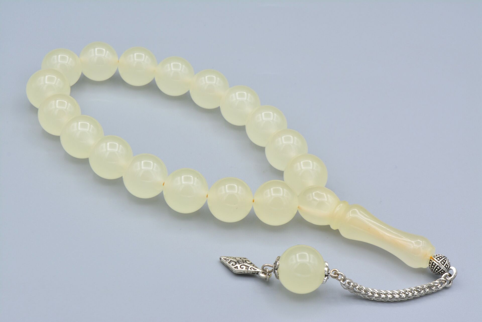 İri Boy Küre Kesim Kedi Gözü Fosforlu Efe Maskot Tesbih