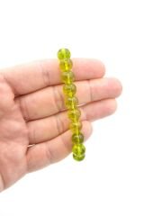 Hakiki Doğal Olivin Peridot Taşı Bileklik 10 Mm