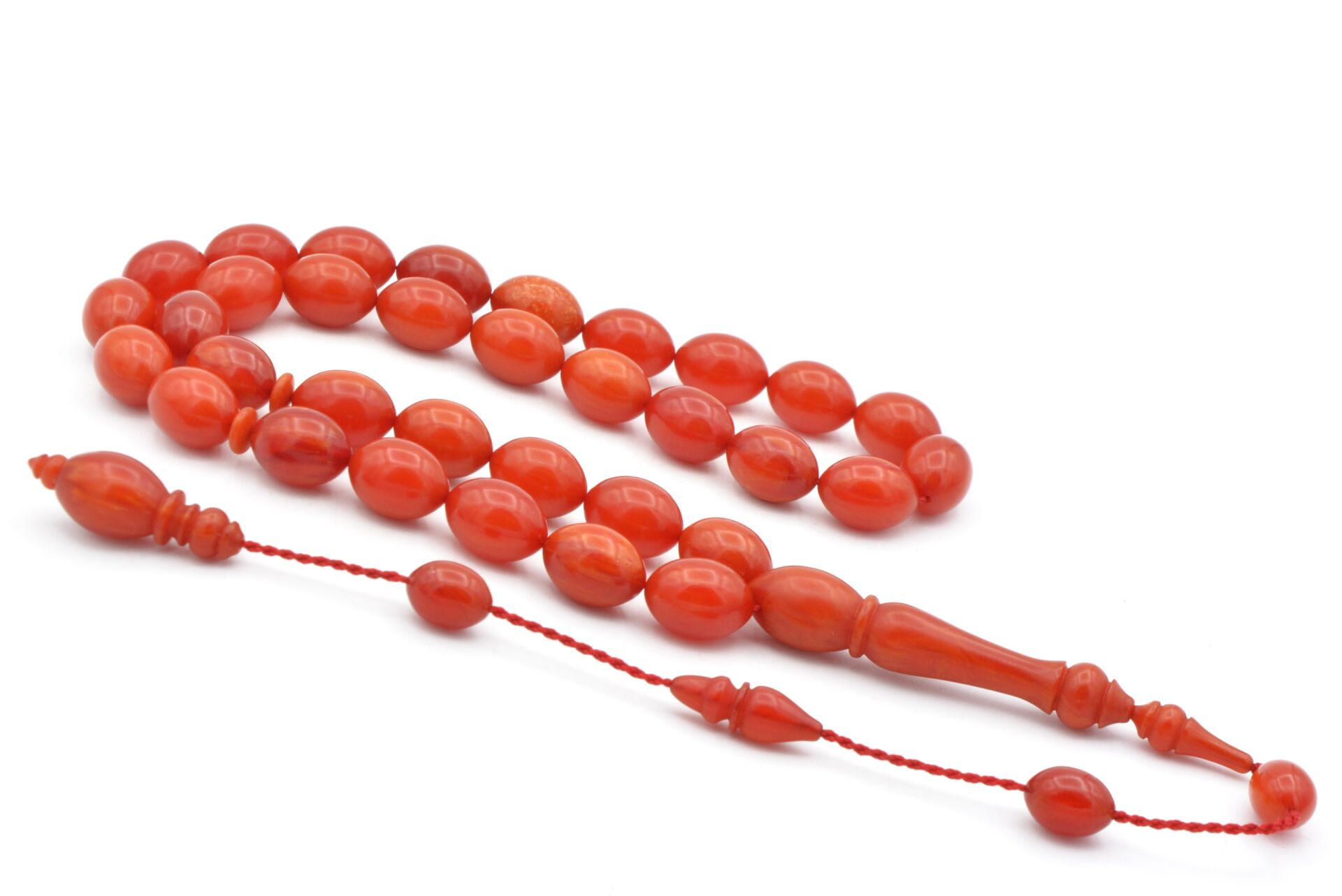 Ahmet Mstef Yapımı Beyzi Hareli Turuncu Katalin Tesbih