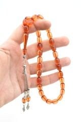 0.6 Şeffaf Delim Kapsül Kesim Açık Pembe Ateş Kehribar Tesbih