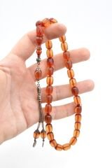 0.6 Şeffaf Delim Kapsül Kesim Bej Ateş Kehribar Tesbih