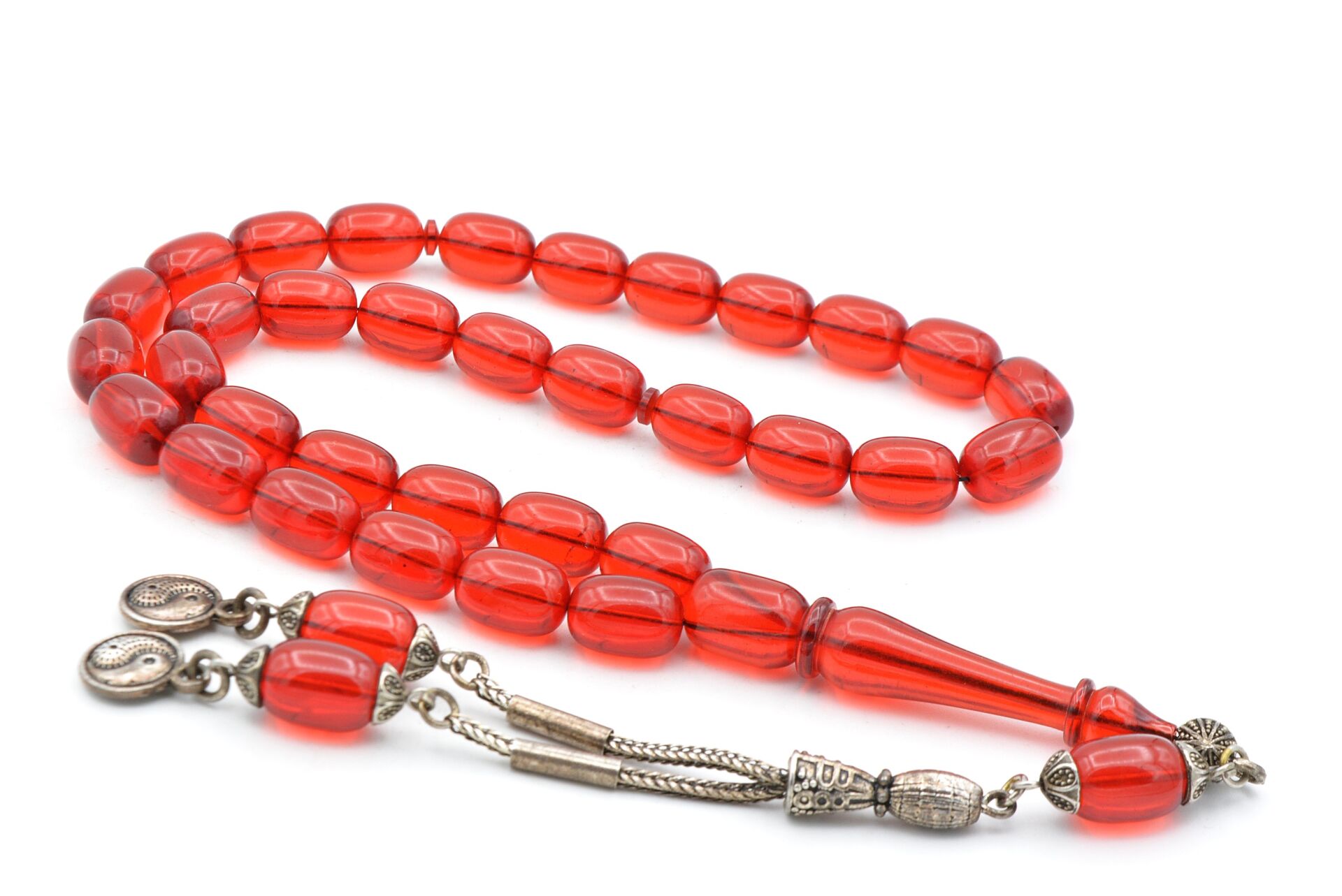 0.6 Şeffaf Delim Kapsül Kesim Turuncu Ateş Kehribar Tesbih