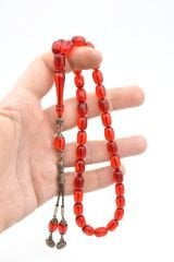 0.6 Şeffaf Delim Kapsül Kesim Turuncu Ateş Kehribar Tesbih