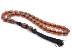 MAKROME SİSTEMLİ KAPSÜL KESİM ÇUBUK MALZEME SARI SIKMA KEHRİBAR TESBİH 114