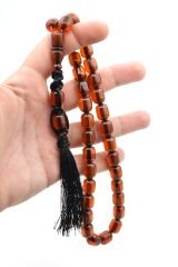 MAKROME SİSTEMLİ KAPSÜL KESİM ÇUBUK MALZEME SARI SIKMA KEHRİBAR TESBİH 114