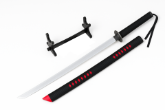 90 Cm Paslanmaz Çelik Siyah Samurai Kılıcı Katana Stand ve Kılıf Hediyeli