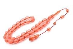 Bünyamin Usta İmzalı Beyzi Pembe Ateş Kehribar Tesbih