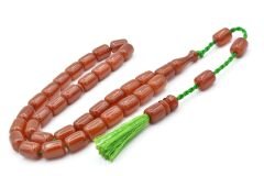 USTA İŞİ SİSTEMLİ KAPSÜL KESİM SARI SIKMA KEHRİBAR TESBİH 066