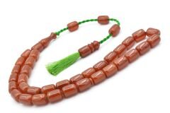 USTA İŞİ SİSTEMLİ KAPSÜL KESİM SARI SIKMA KEHRİBAR TESBİH 066