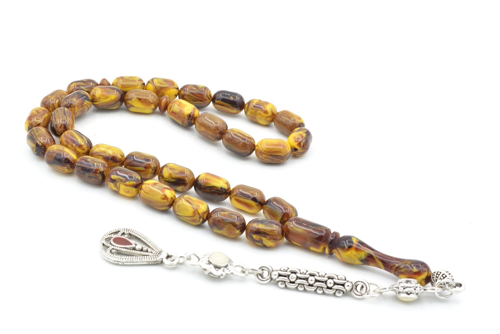 Kapsül Kesim Günlük Boy Sarı Kahverengi Beyrut Kehribar Tesbih