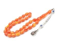 Beyzi Kesim Günlük Boy Sarı Kırmızı Beyrut Kehribar Tesbih