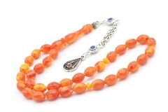 Beyzi Kesim Günlük Boy Sarı Kırmızı Beyrut Kehribar Tesbih