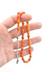 Beyzi Kesim Günlük Boy Sarı Kırmızı Beyrut Kehribar Tesbih