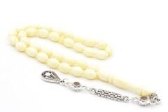 Beyzi Kesim Günlük Boy Hareli Beyaz Beyrut Kehribar Tesbih