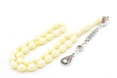 Beyzi Kesim Günlük Boy Hareli Beyaz Beyrut Kehribar Tesbih