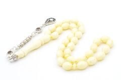 Beyzi Kesim Günlük Boy Hareli Beyaz Beyrut Kehribar Tesbih