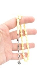 Beyzi Kesim Günlük Boy Hareli Beyaz Beyrut Kehribar Tesbih