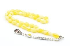 Beyzi Kesim Günlük Boy Sarı Beyaz Beyrut Kehribar Tesbih