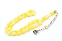 Beyzi Kesim Günlük Boy Sarı Beyaz Beyrut Kehribar Tesbih