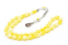 Beyzi Kesim Günlük Boy Sarı Beyaz Beyrut Kehribar Tesbih