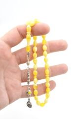 Beyzi Kesim Günlük Boy Sarı Beyaz Beyrut Kehribar Tesbih