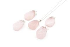 HAKİKİ DOĞAL PEMBE KUVARS KOLYE UCU 1.KALİTE 009