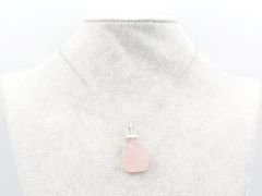 HAKİKİ DOĞAL PEMBE KUVARS KOLYE UCU 1.KALİTE 009