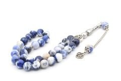 HAKİKİ DOĞAL SODALİT TESBİH 1.KALİTE İRİ BOY 10 MM