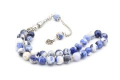 HAKİKİ DOĞAL SODALİT TESBİH 1.KALİTE İRİ BOY 10 MM