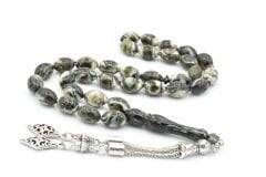 Beyzi Kesim İri Boy Yeşil Beyaz Beyrut Kehribar Tesbih