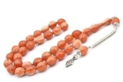 Gümüş Kamçılı Sığırcık Kesim Hareli Kahverengi Katalin Tesbih