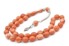 Gümüş Kamçılı Sığırcık Kesim Hareli Kahverengi Katalin Tesbih