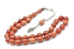 Gümüş Kamçılı Sığırcık Kesim Hareli Kahverengi Katalin Tesbih