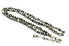 Küre Kesim 99 luk Yeşil Beyaz Beyrut Kehribar Tesbih