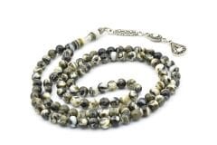 Küre Kesim 99 luk Yeşil Beyaz Beyrut Kehribar Tesbih