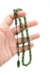 Usta İşi Sistemli Beyzi Kesim Mavi Katalin Tesbih