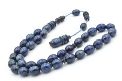 Usta İşi Sistemli Beyzi Kesim Lacivert Katalin Tesbih