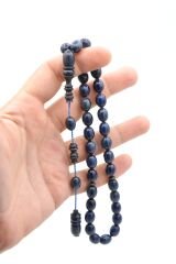 Usta İşi Sistemli Beyzi Kesim Lacivert Katalin Tesbih