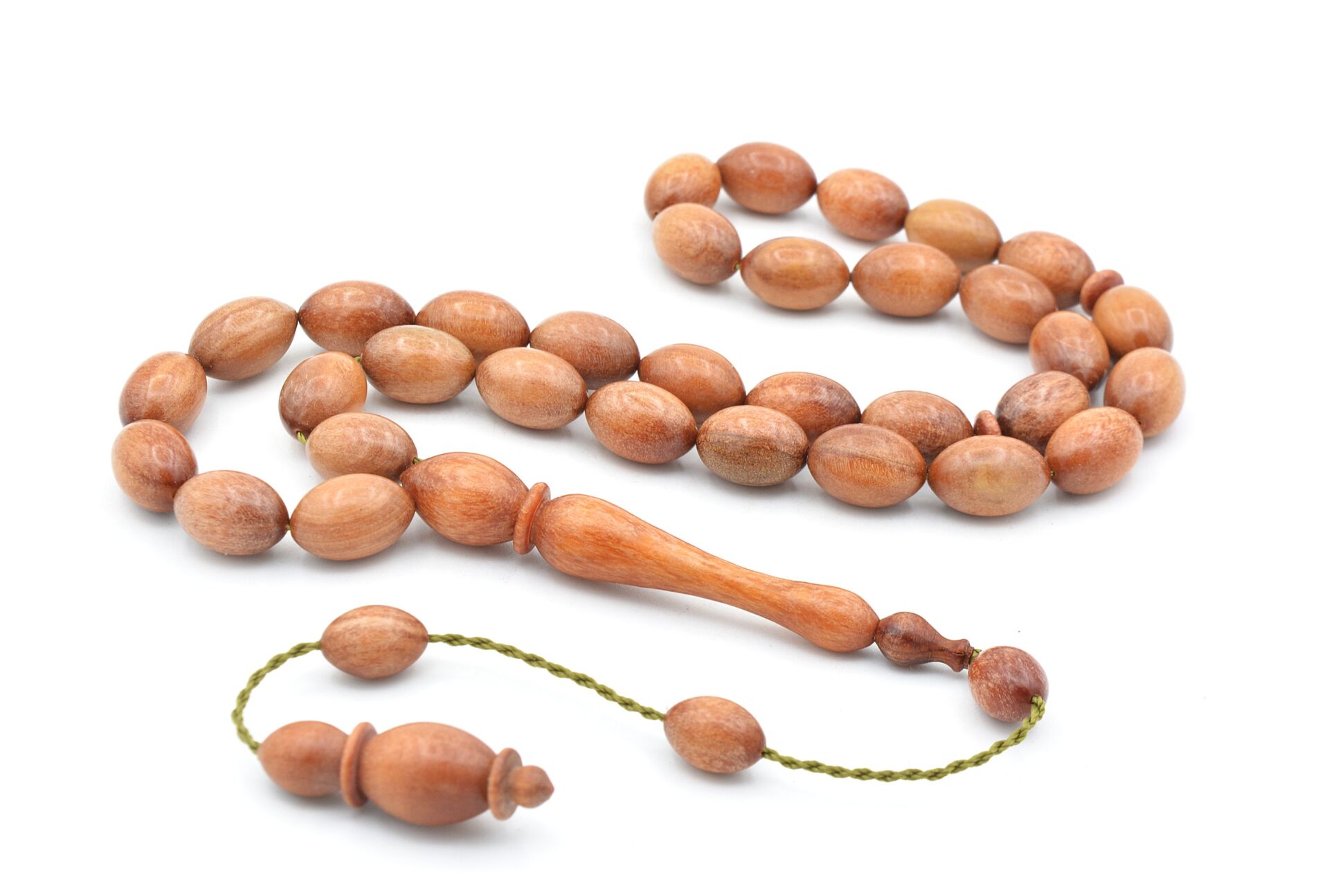 Usta İşi Sistemli Beyzi Kesim İri Boy Gergedan Ağacı Tesbih