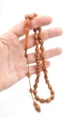 Usta İşi Sistemli Beyzi Kesim İri Boy Gergedan Ağacı Tesbih