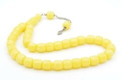 Tekerlek Kesim İri Boy Beyrut Damla Kehribar Tesbih